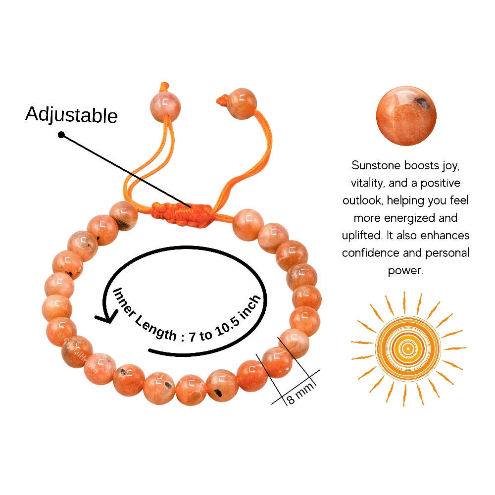 Sunstone Bracelet (Adjustable)