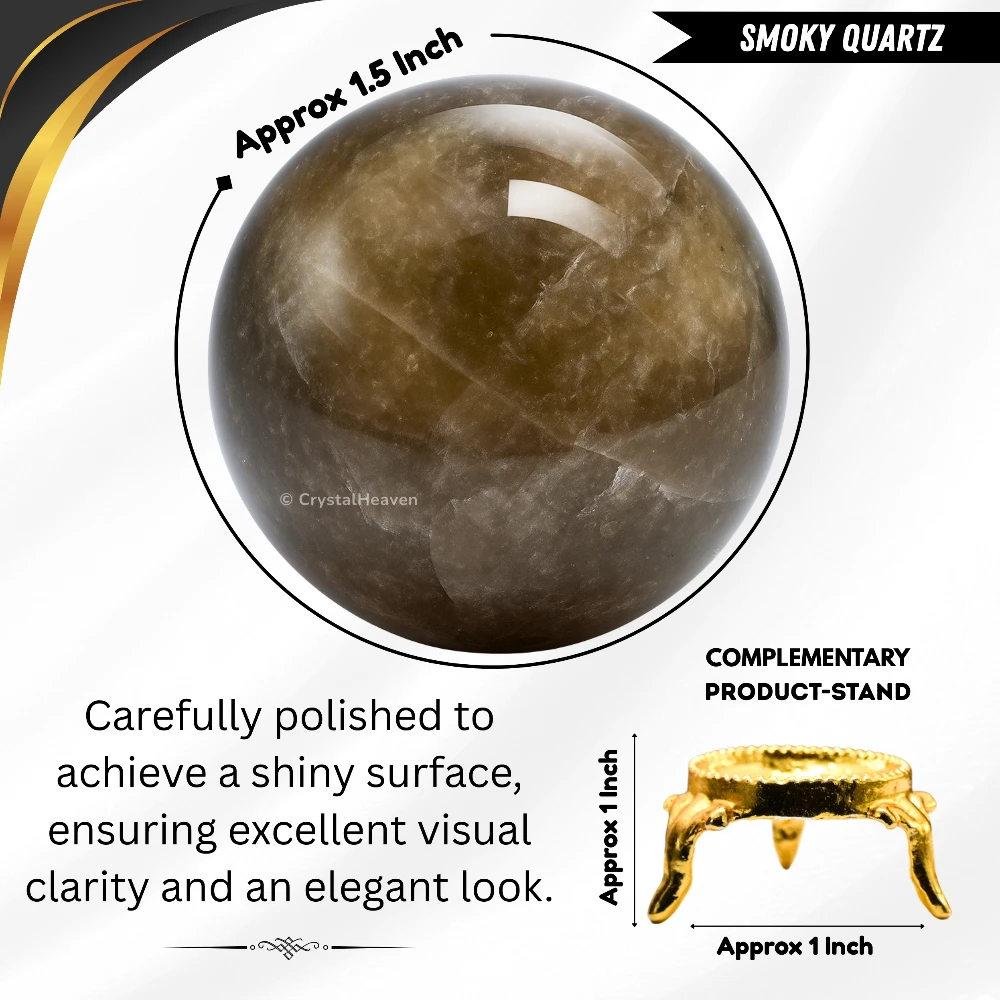 Smoky Quartz Sphere (1.5 Inch)