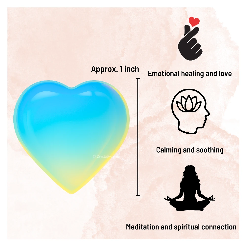 Opalite Mini Heart (Pack of 2)