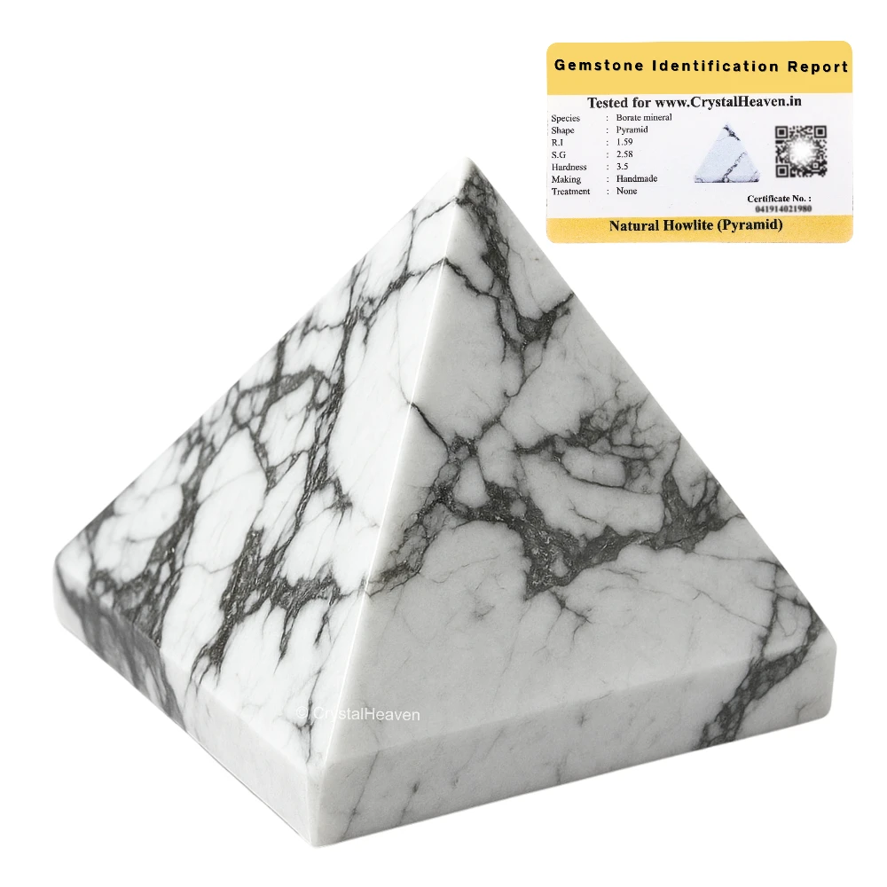 Howlite Pyramid (2 Inch)