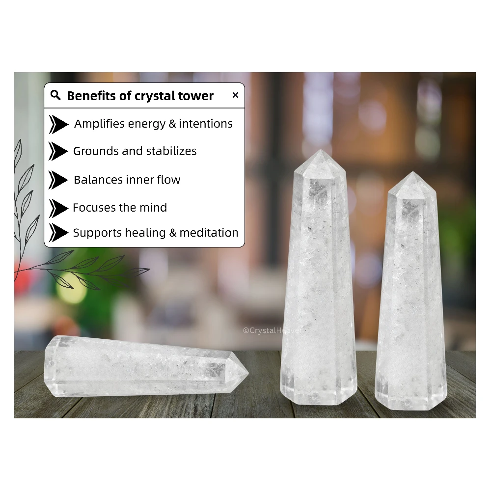 Clear Quartz Tower (3" to 4" Inch)
