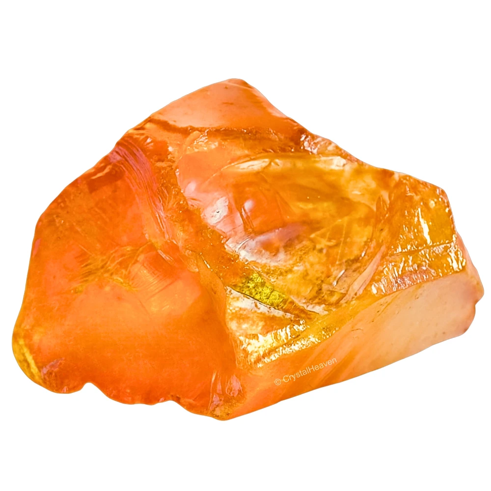 Raw Tangerine Aura Quartz Crystals