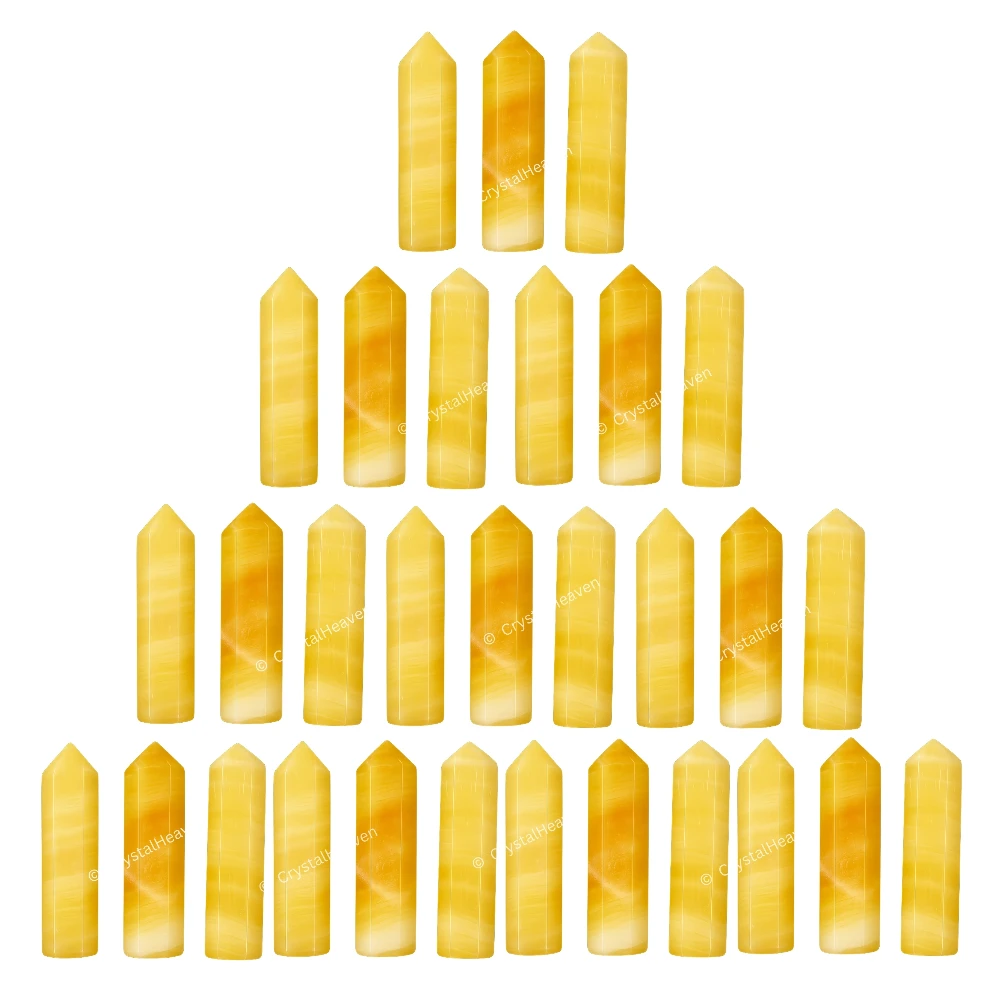 Yellow Calcite Pencil Points (Set of 10)