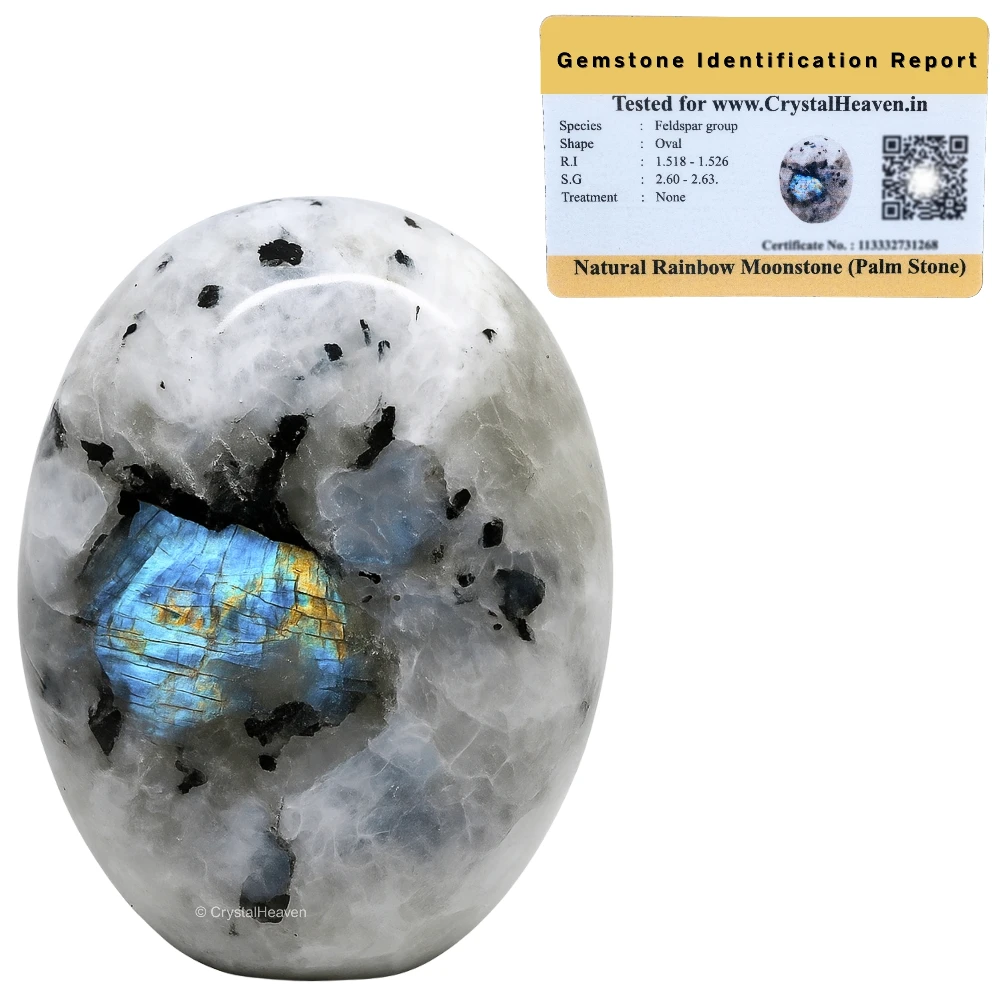 Rainbow Moonstone Palm Stone