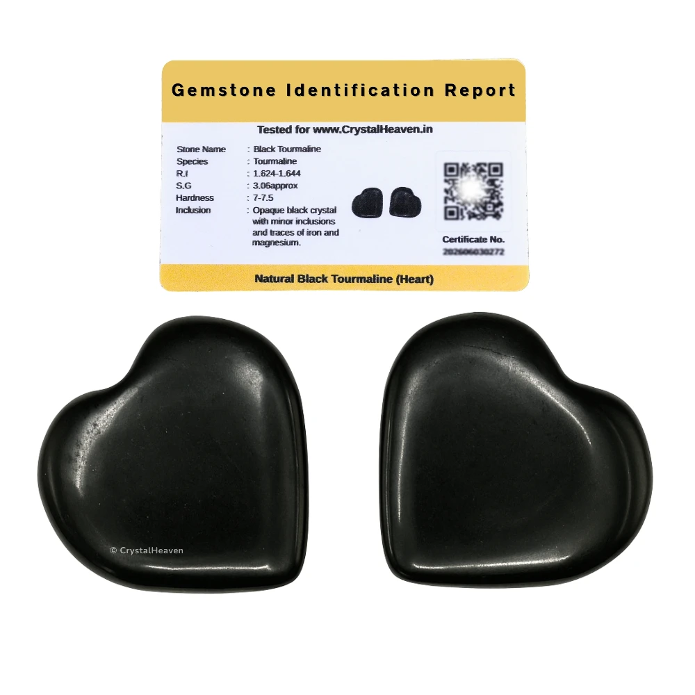 Black Tourmaline Mini Heart (Pack of 2)
