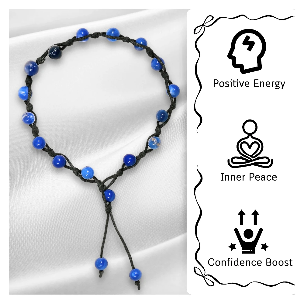 Sodalite Anklet (Hand Knotted)