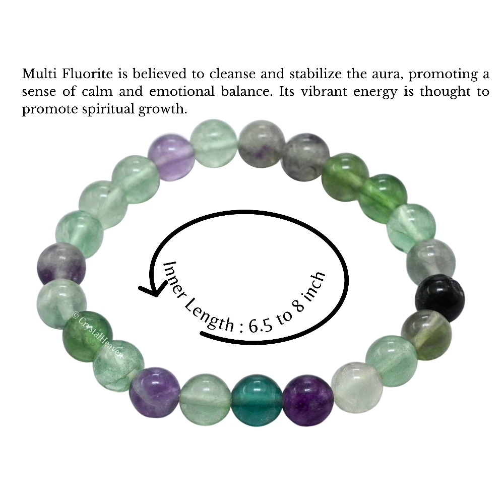 Multi Fluorite Bracelet (Elastic)