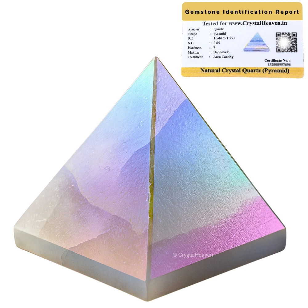 Angel Aura Quartz Pyramid (2 Inch)