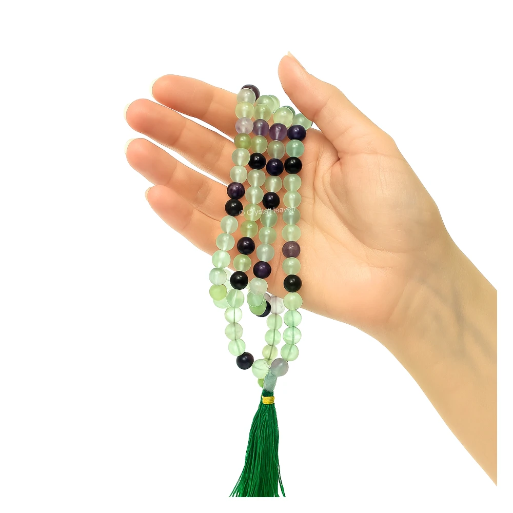 Multi Fluorite Japa Mala (Without Knot)