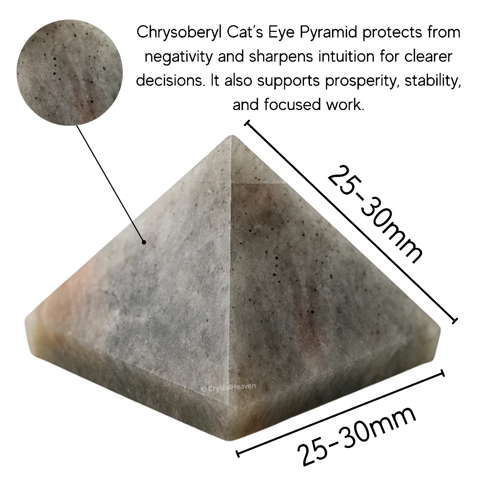 Chrysoberyl Cats Eye Pyramid (1 Inch)