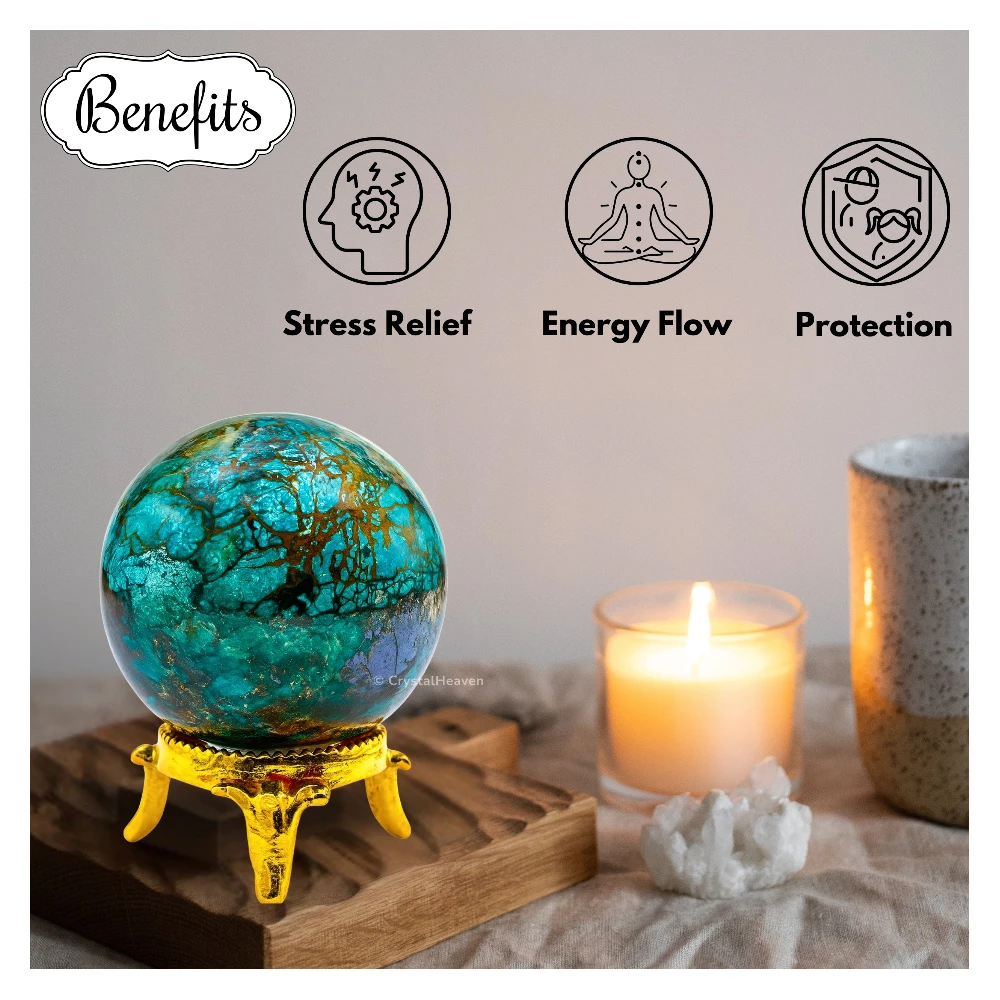 Chrysocolla Sphere (2 Inch)