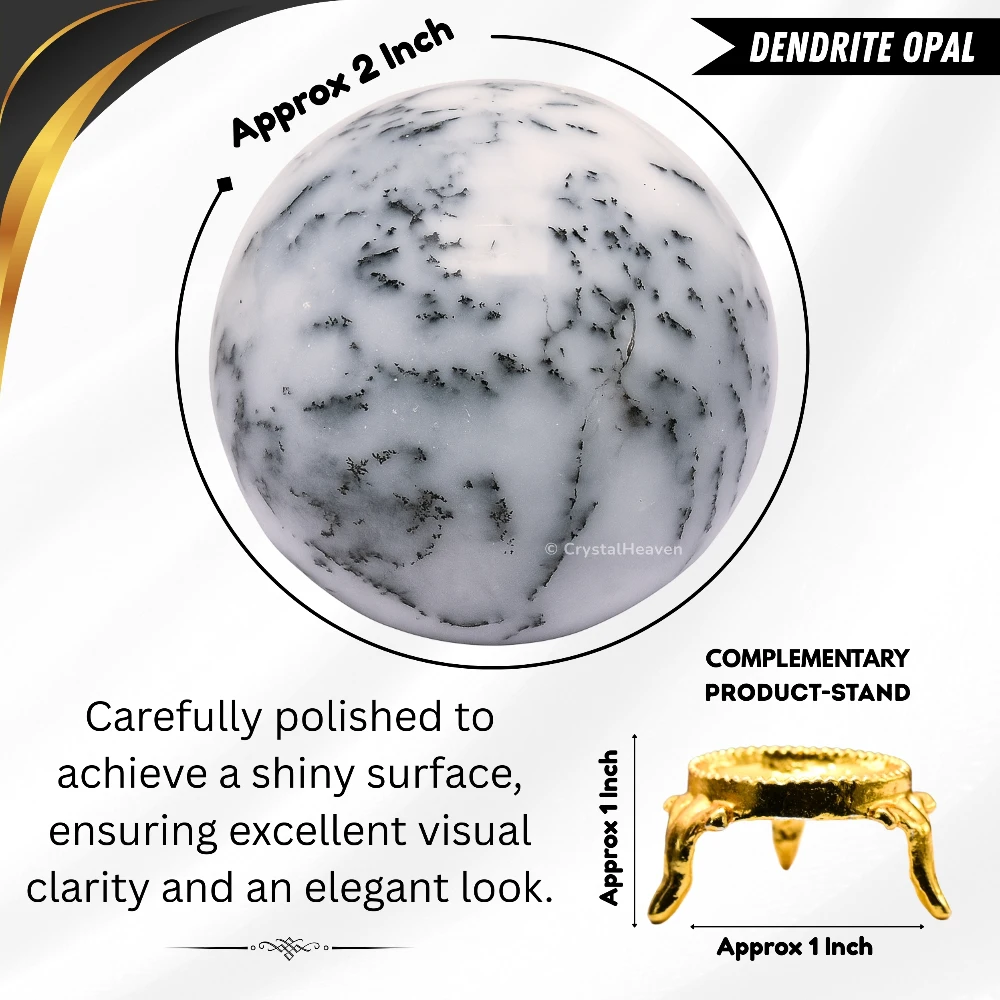 Dendrite Opal Sphere (2 Inch)