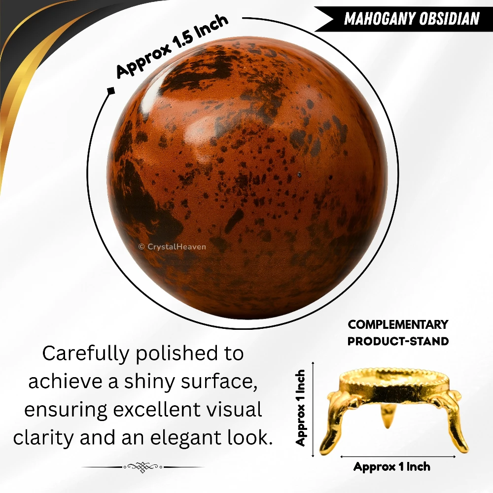 Mahogany Obsidian Sphere (1.5 Inch)