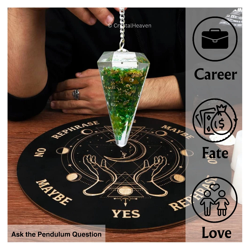 Green Aventurine Crystal Orgone Pendulum
