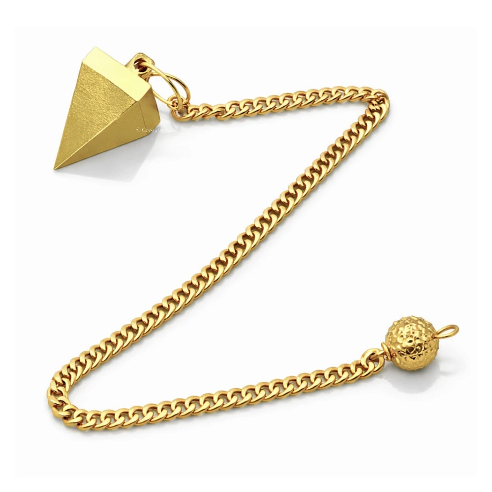 Metal Brass Pendulum - Gold Small Cone (MP121)
