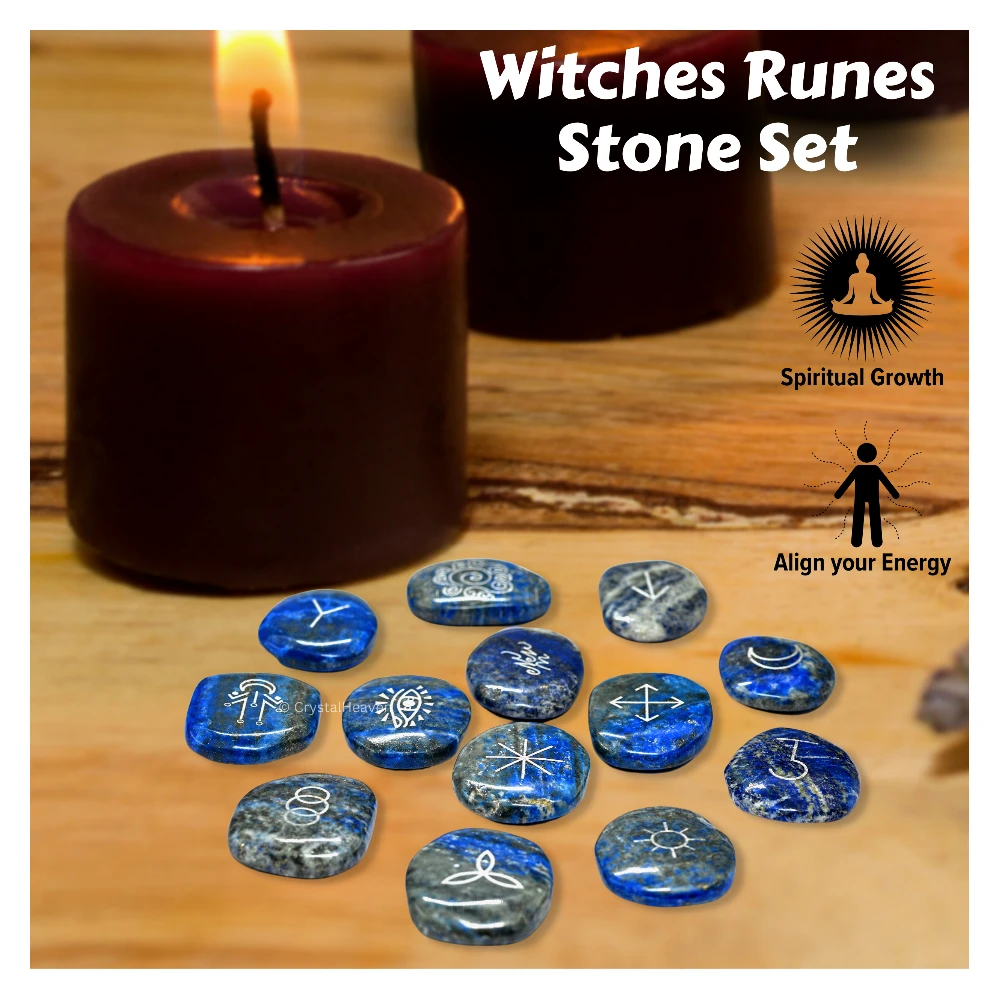 Lapis Lazuli Pagan Wiccan Stones (Set of 13)