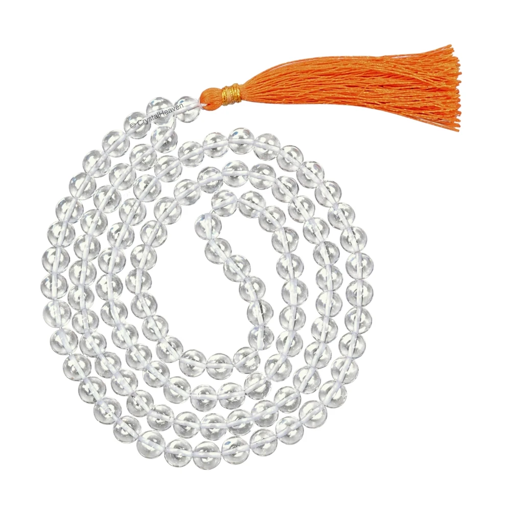 Sphatik Mala - A Grade 108 Beads (7mm, Without Knot)