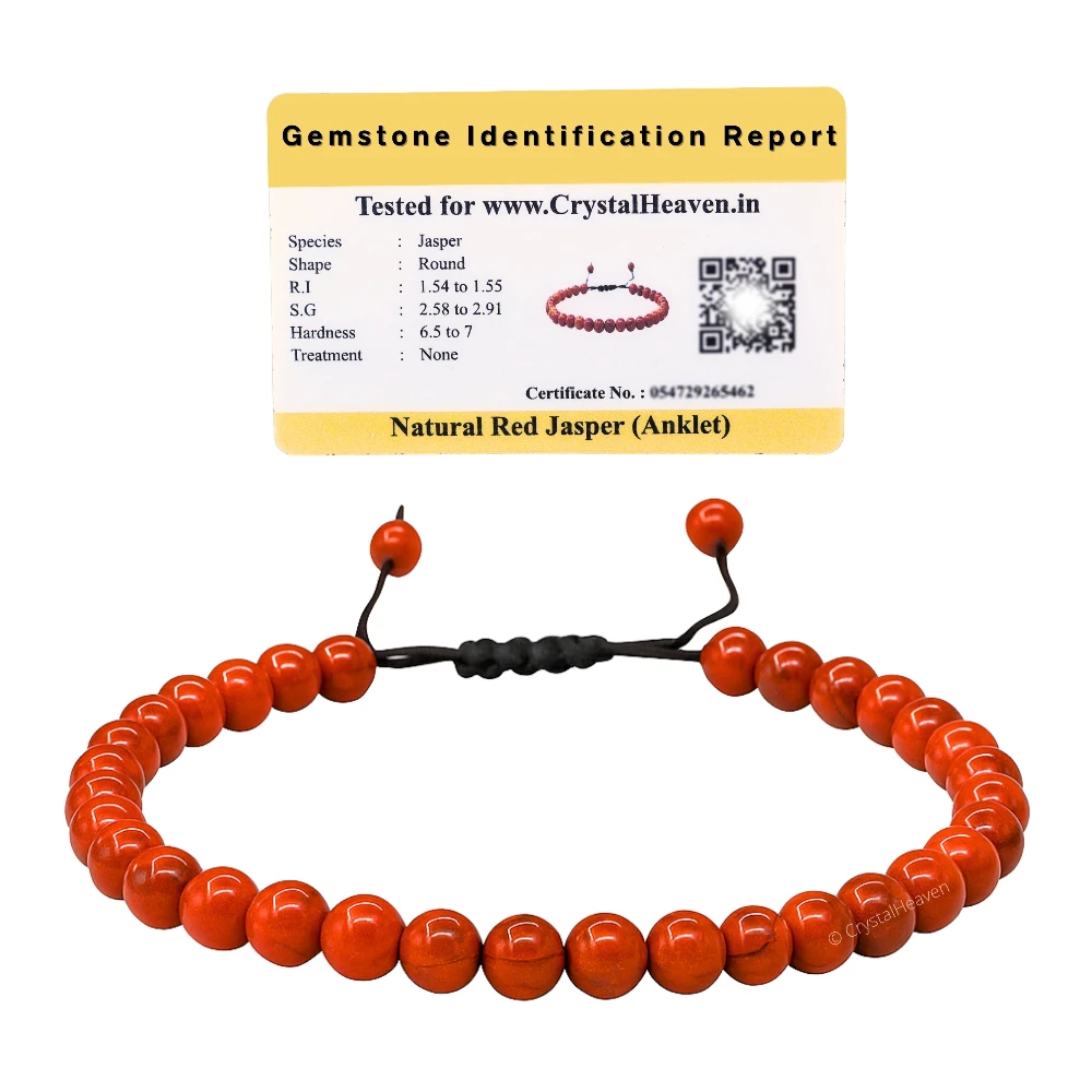 Red Jasper Anklet (Without Knot)