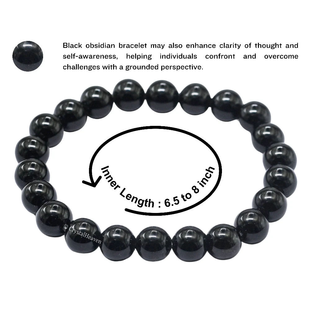Black Obsidian Bracelet (Elastic)
