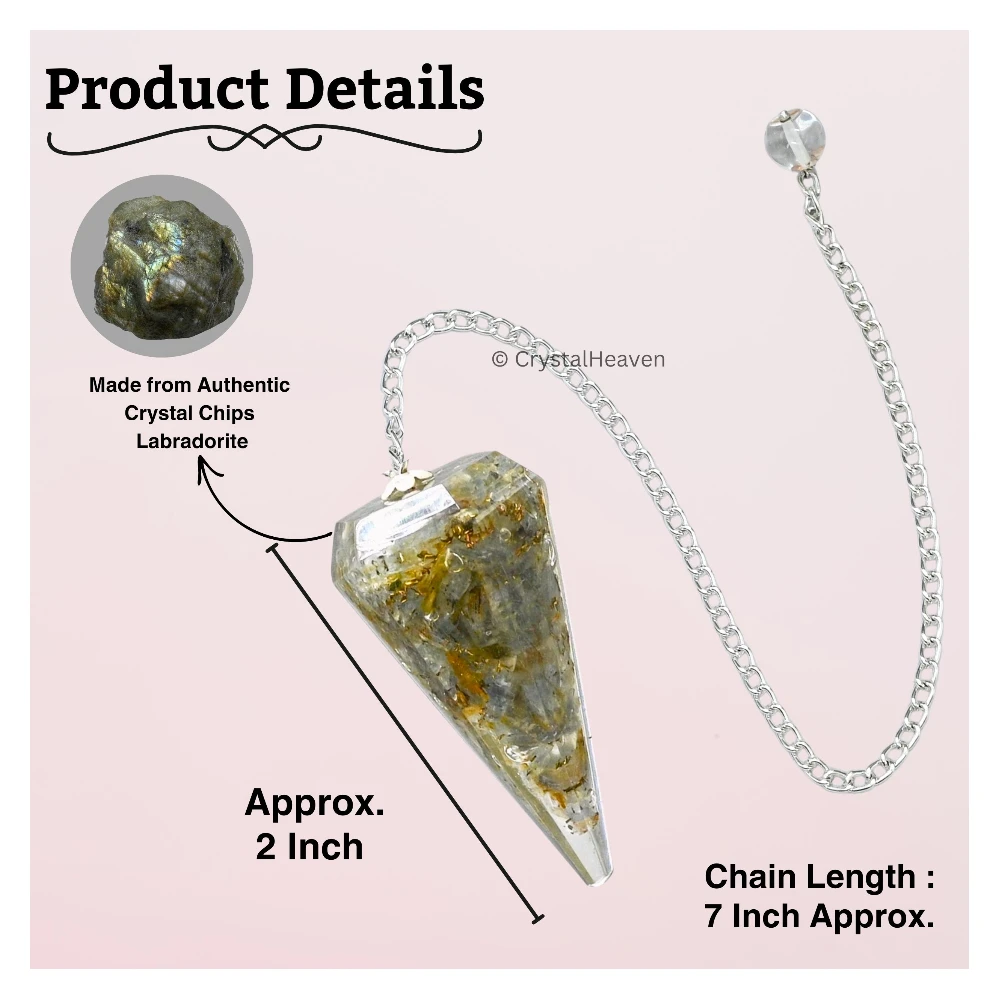 Labradorite Crystal Orgone Pendulum