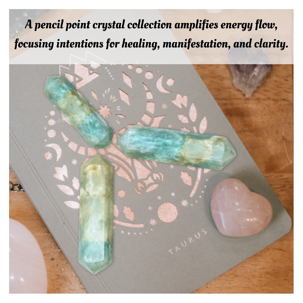 Aquamarine Pencil Points (Double Terminated) (Set of 3)