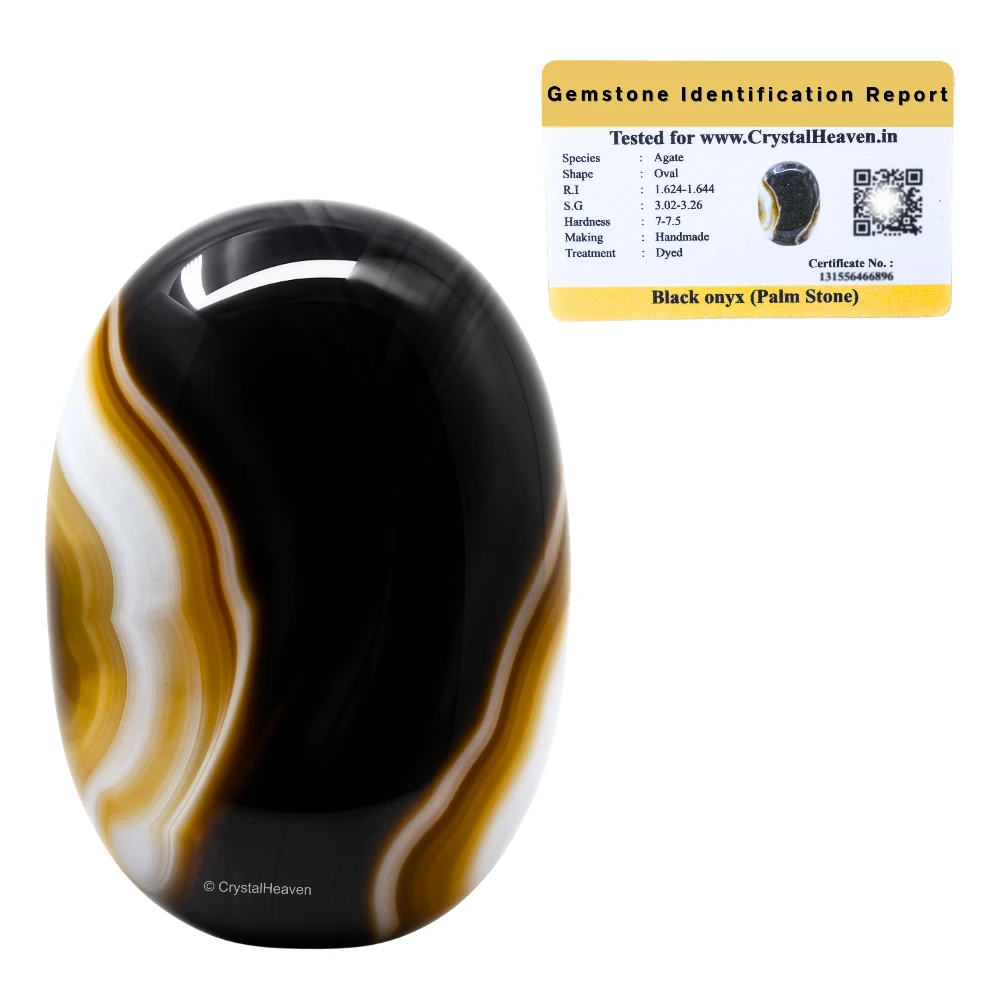 Black Onyx Palm Stone
