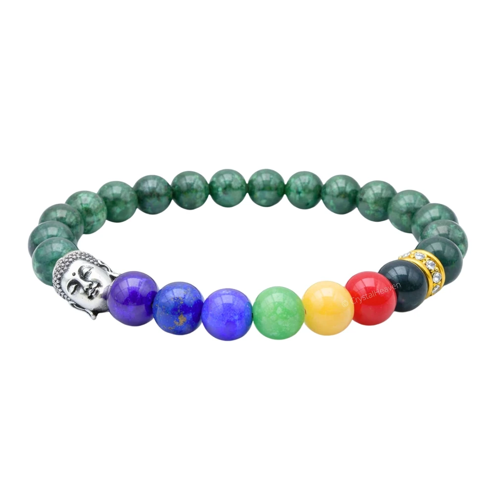 Chrysocolla Lapis Lazuli with Chakra Bracelet (Elastic)