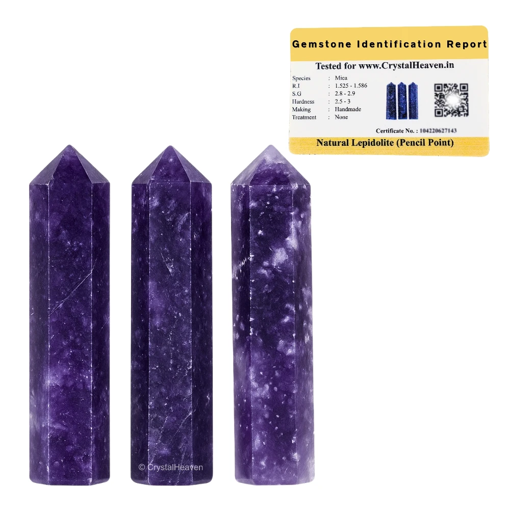 Lepidolite Pencil Points (Set of 3)