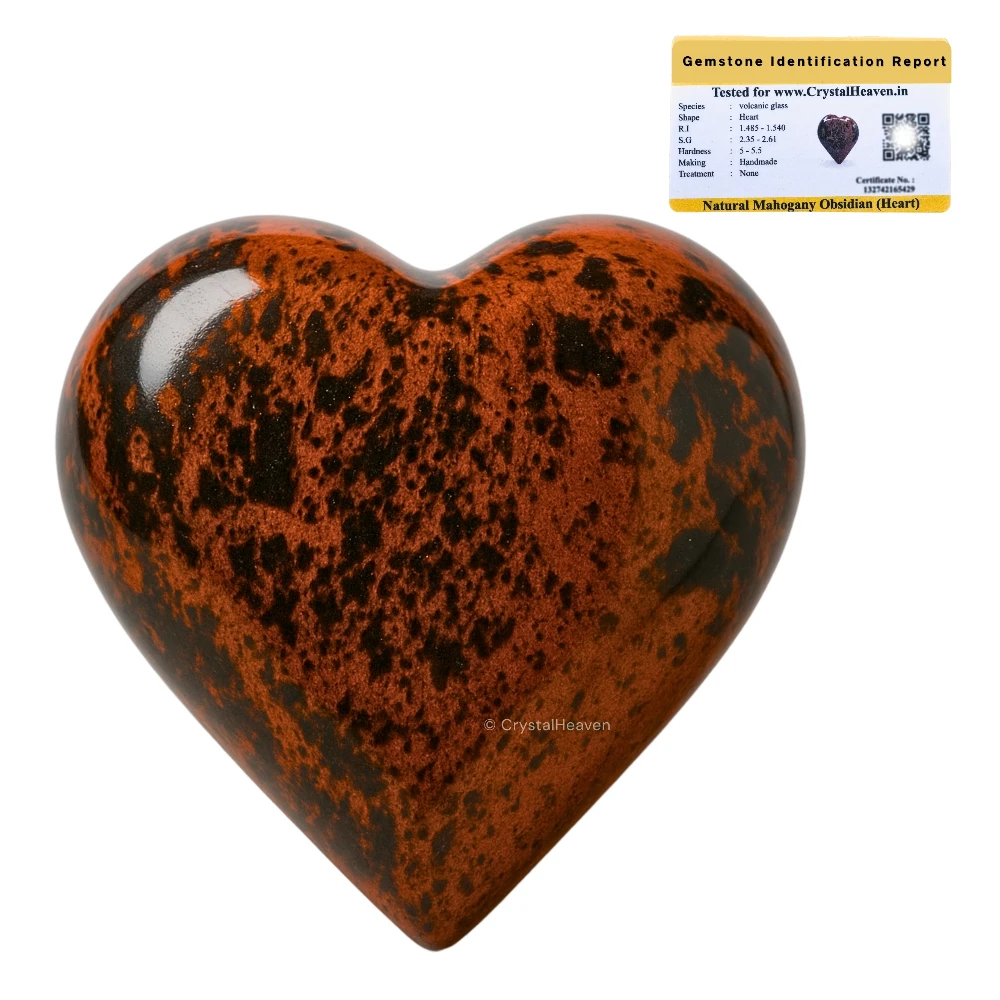 Mahogany Obsidian Heart
