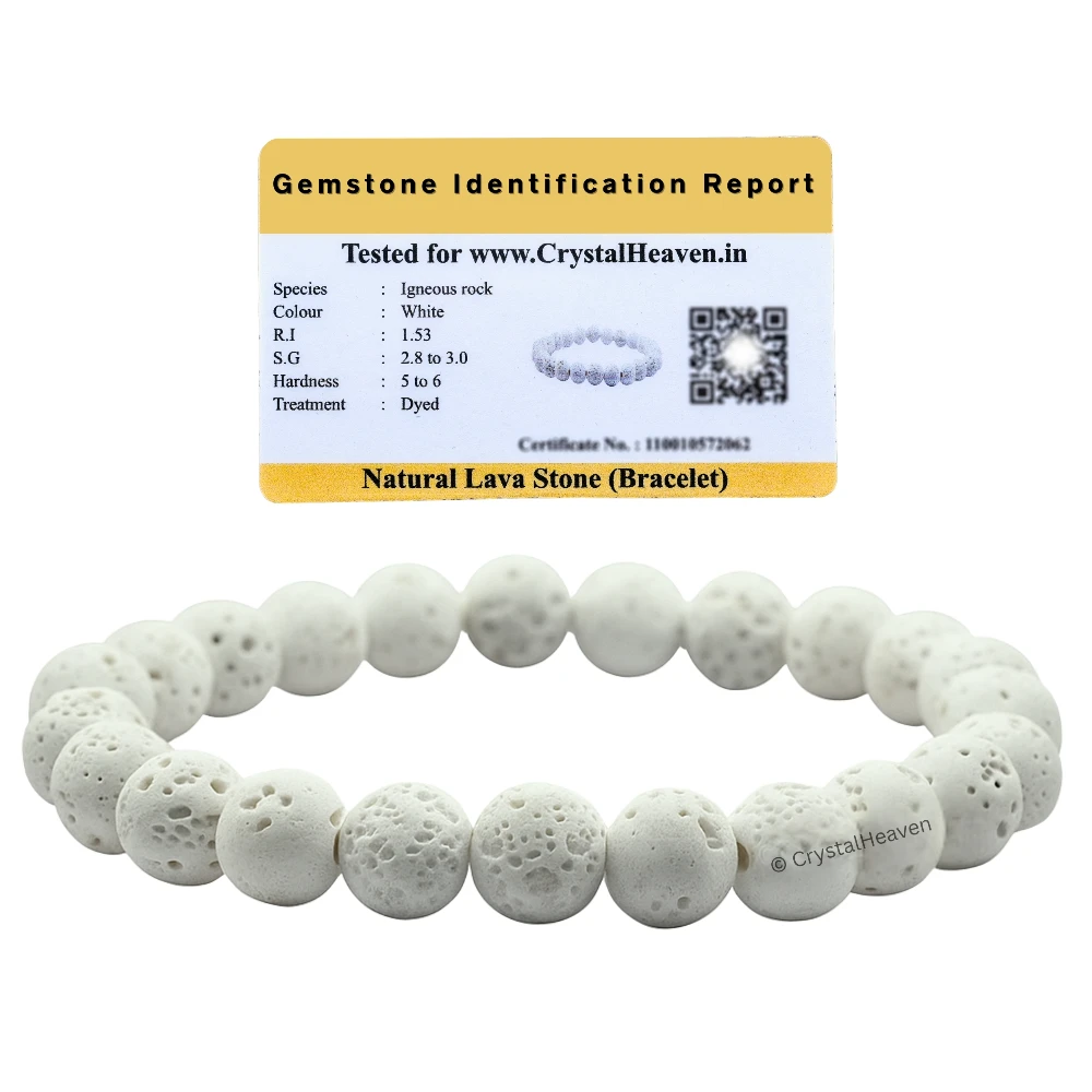 White Lava Stone Bracelet (Elastic)