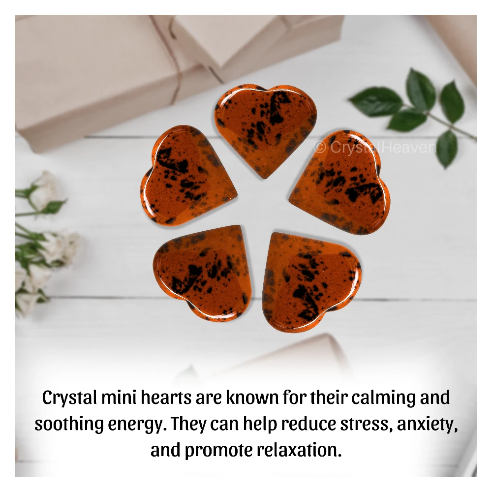 Mahogany Obsidian Mini Heart (Pack of 2)
