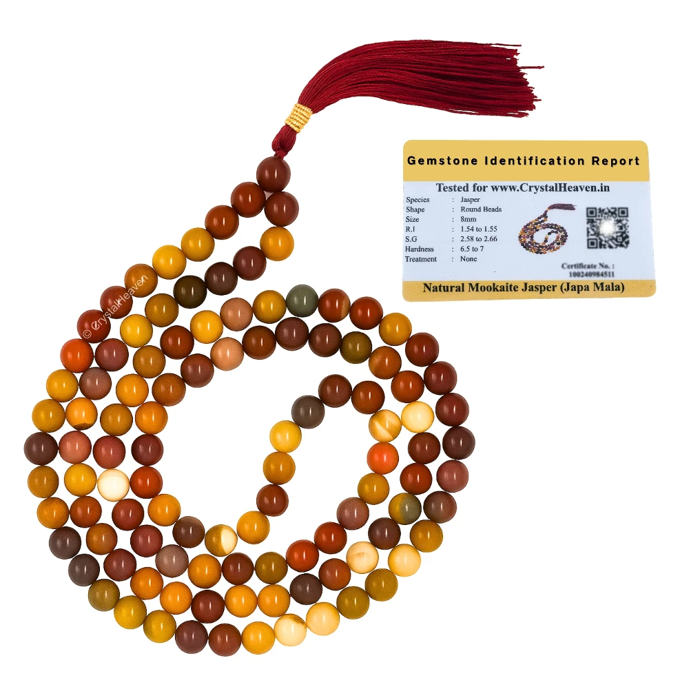 Mookaite Japa Mala (Without Knot)
