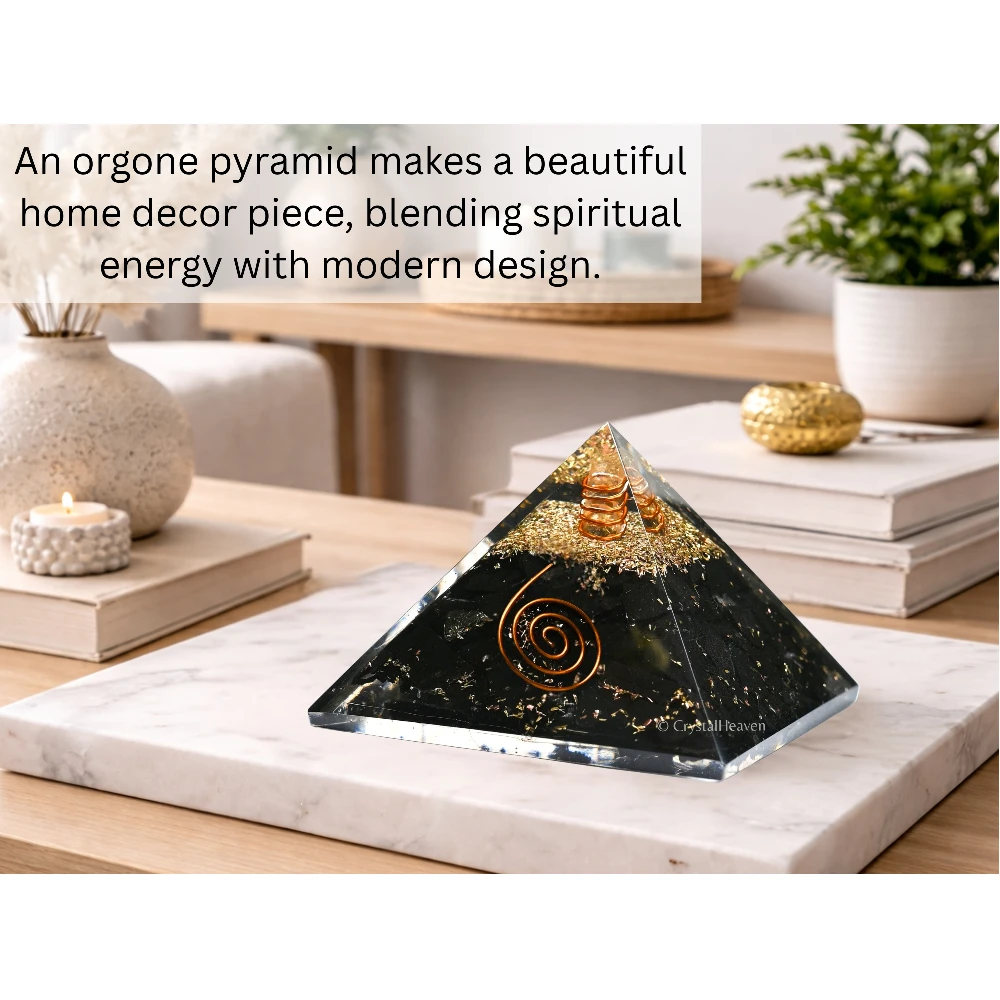 Shungite Orgone Pyramid (Copper Coil)