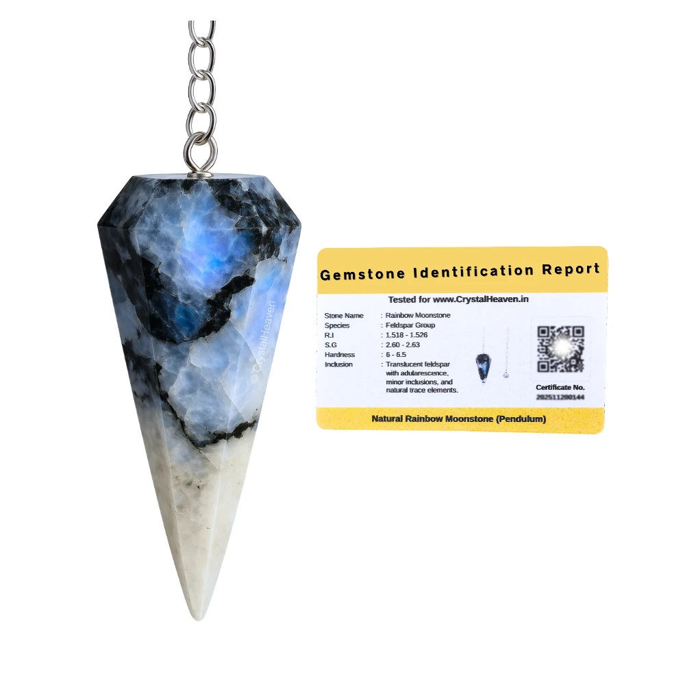Rainbow Moonstone Pendulum