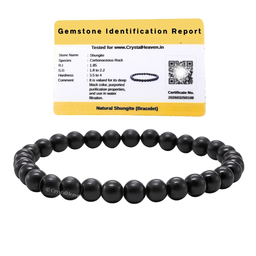Shungite Healing Crystal Bracelets - 6mm Beads