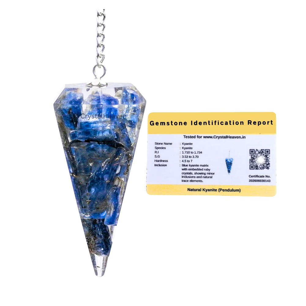 Kyanite Crystal Orgone Pendulum