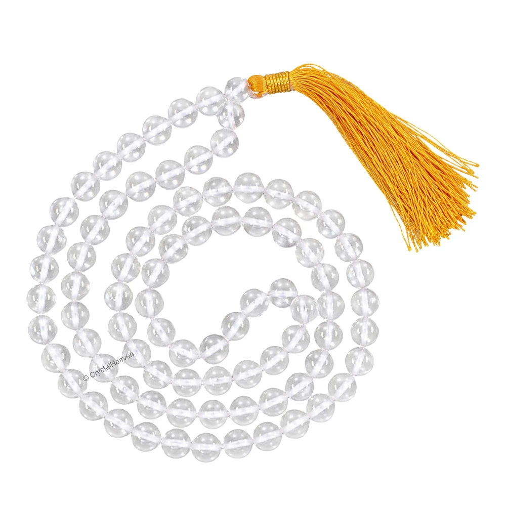 Sphatik Mala - AB Grade 108 Beads (7mm) (Without Knot)