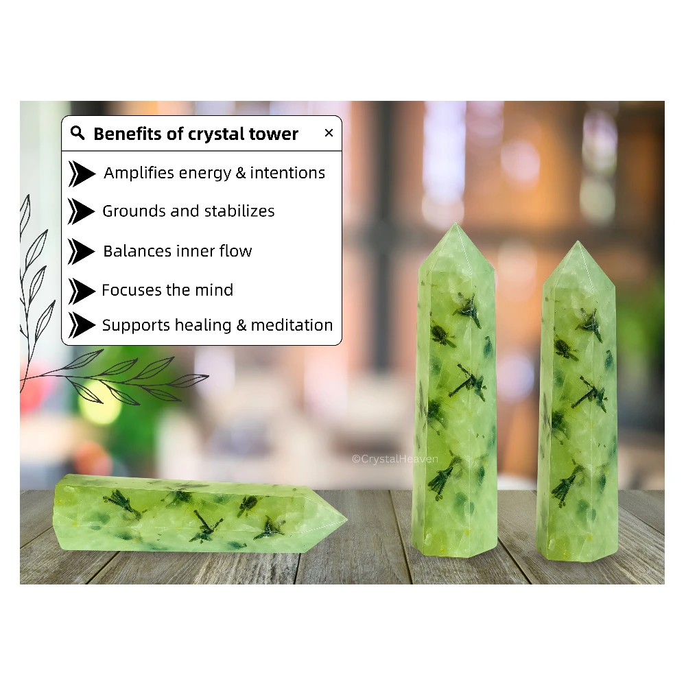 Prehnite Tower (2" to 3" inch)