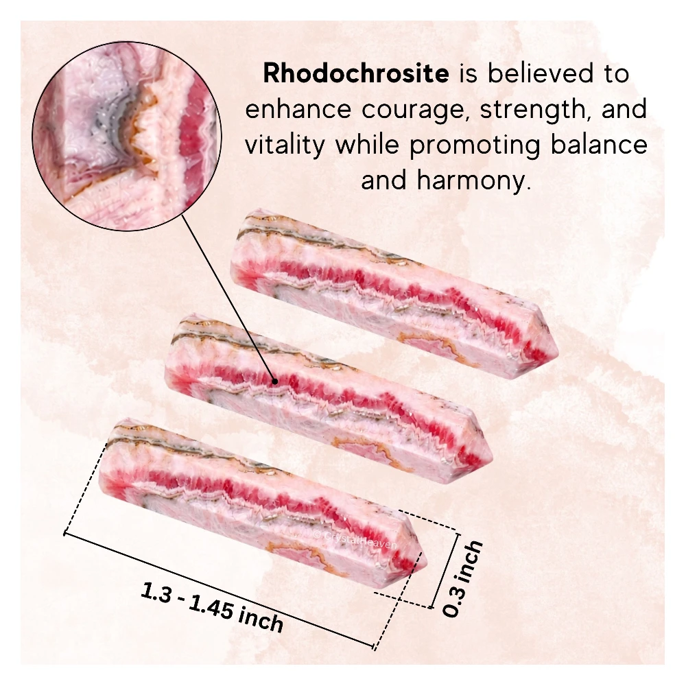 Rhodochrosite Pencil Points (Set of 3)