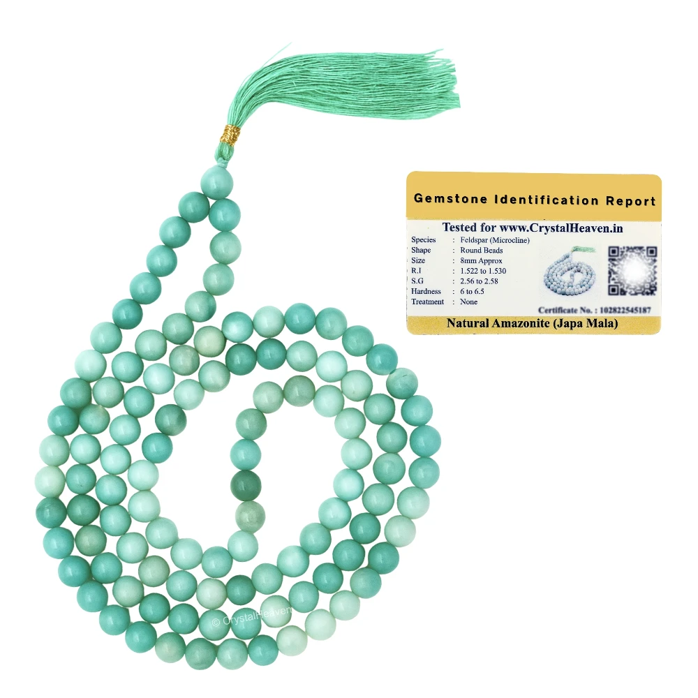 Amazonite Japa Mala (Without Knot)