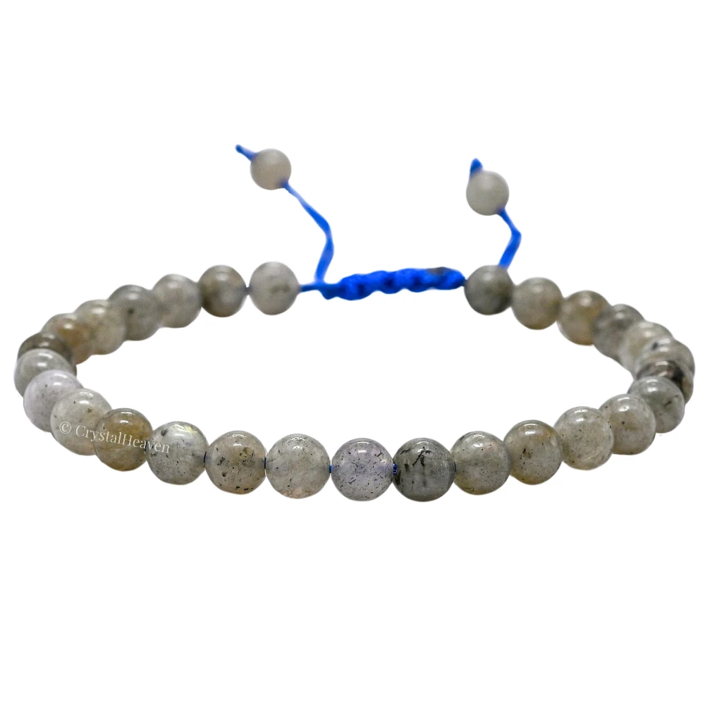 Labradorite Healing Crystal Bracelets - 6mm Beads (Adjustable)