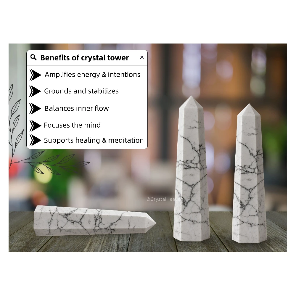 Howlite Tower (3" to 4" inch)