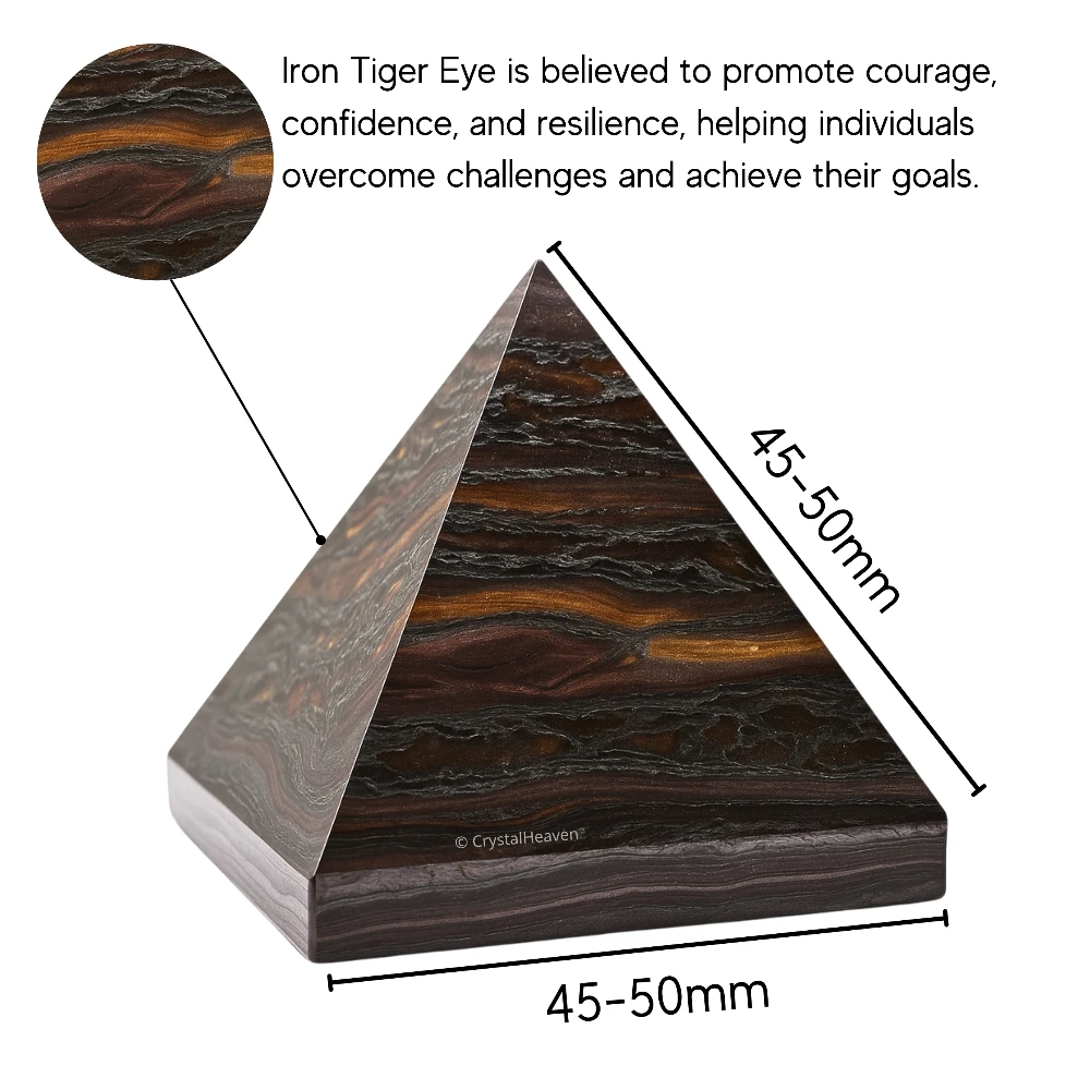 Iron Tiger Eye Pyramid (2 Inch)