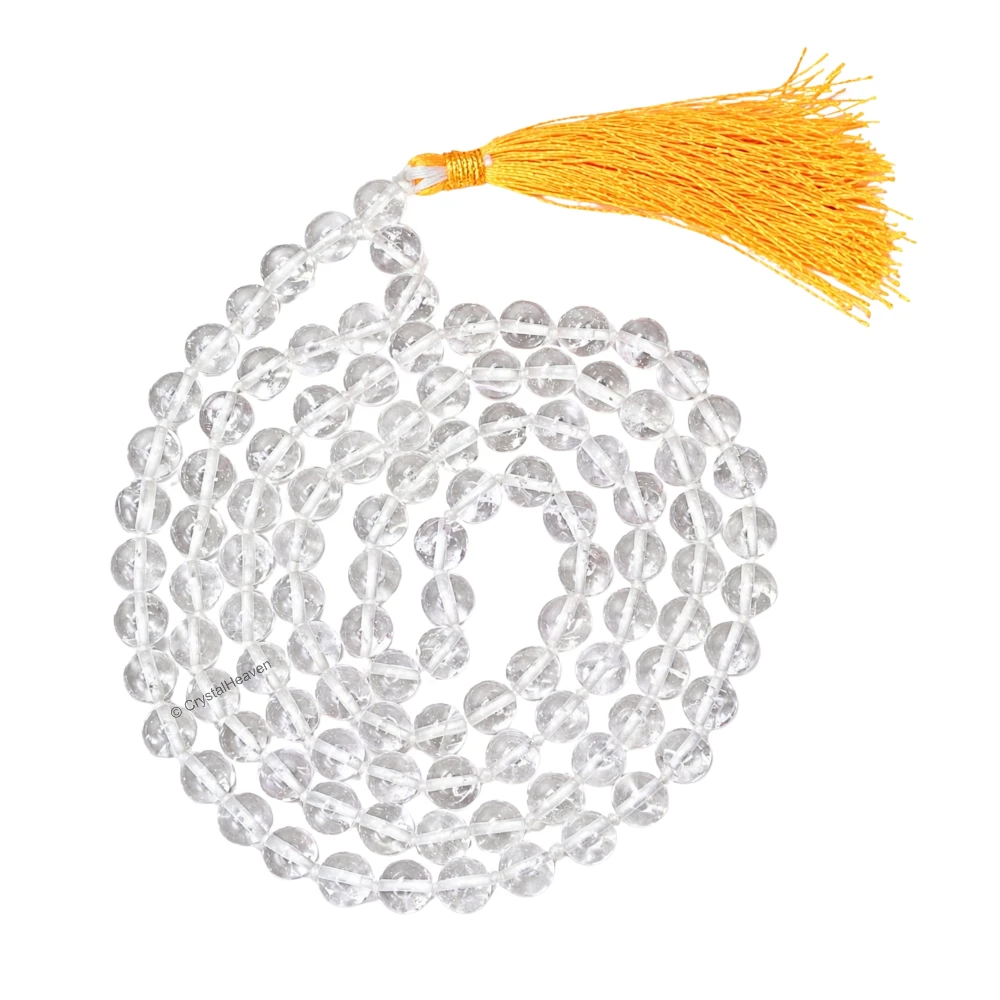 Sphatik Mala - AB Grade 108 Beads (7mm) (Hand Knotted)