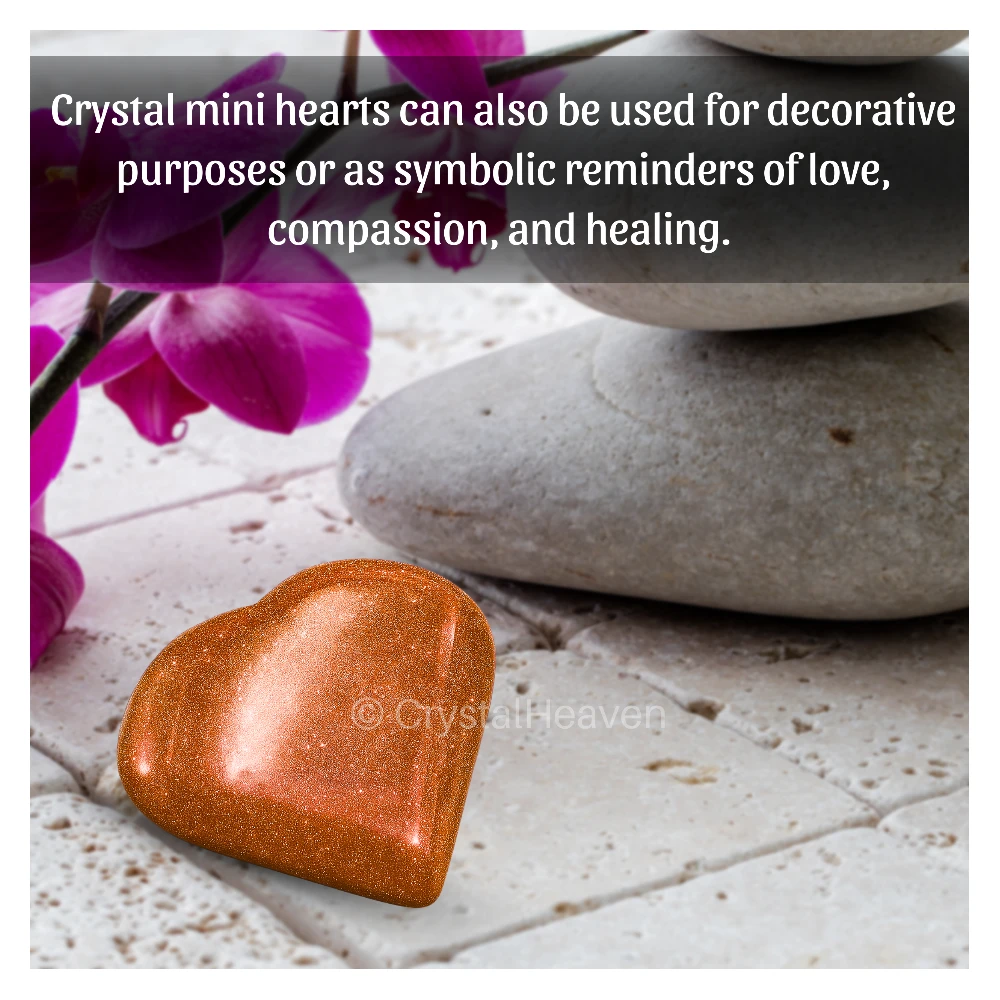 Red Goldstone Mini Heart (Pack of 2)