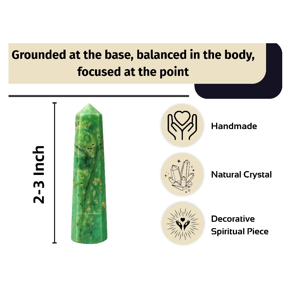 Chrysoprase Crystal Tower (2" to 3" inch)