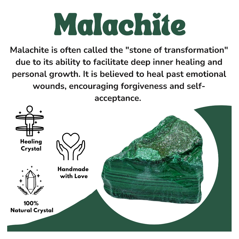 Raw Malachite Crystals (2 Pieces)