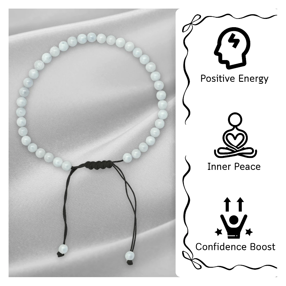 Rainbow Moonstone Anklet (Without Knot)