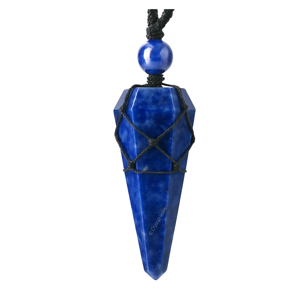 Sodalite Pendulum Pendant Necklace (Macrame)