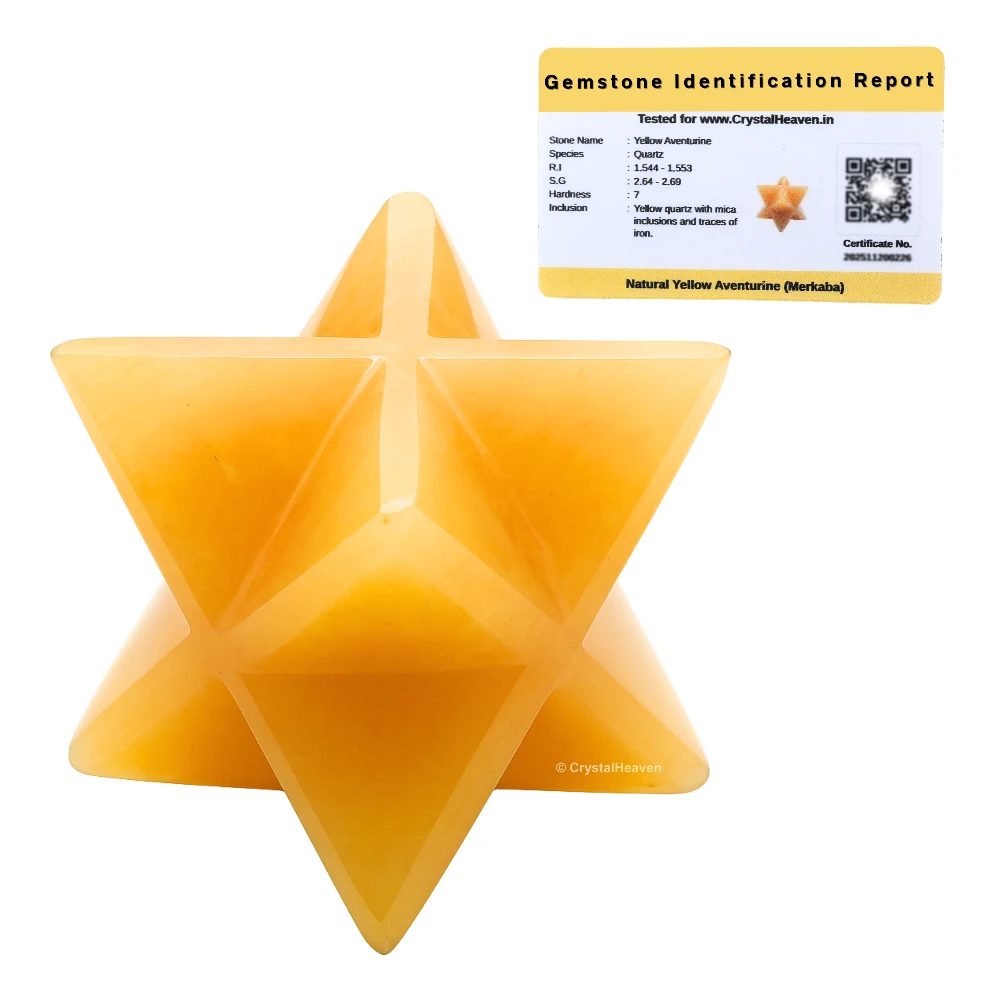 Yellow Aventurine Crystal Merkaba (35-45 mm)
